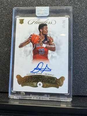 2018-19 Flawless Collegiate DeAndre Ayton Rookie Auto Autograph RC 15/25 Arizona - Image 1 of 2
