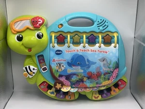 VTech Touch and Teach Sea Turtle Interactive Learning Book For  todler - Picture 1 of 21