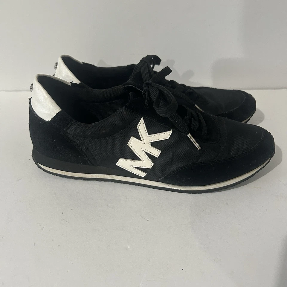 Zapatillas deportivas Michael Kors Stanton negras de gamuza para mujer EE. UU. 9,5 M Foto 1 de 4
