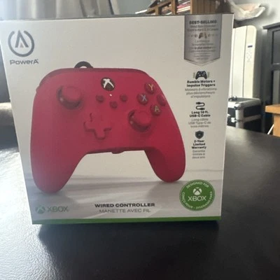 X Box Series X Red Wired Controller Boxed Brand New - Image 1 of 4