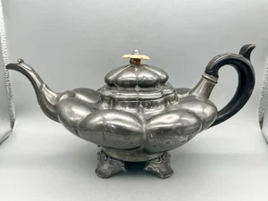 WILLIAM IV ZINN TEEKANNE, JAMES DIXON & SON, SHEFFIELD, um 1830-35 - Bild 1 von 7