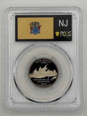 1999 S 25C Clad New Jersey Quarter PCGS PR70DCAM - Image 1 of 2