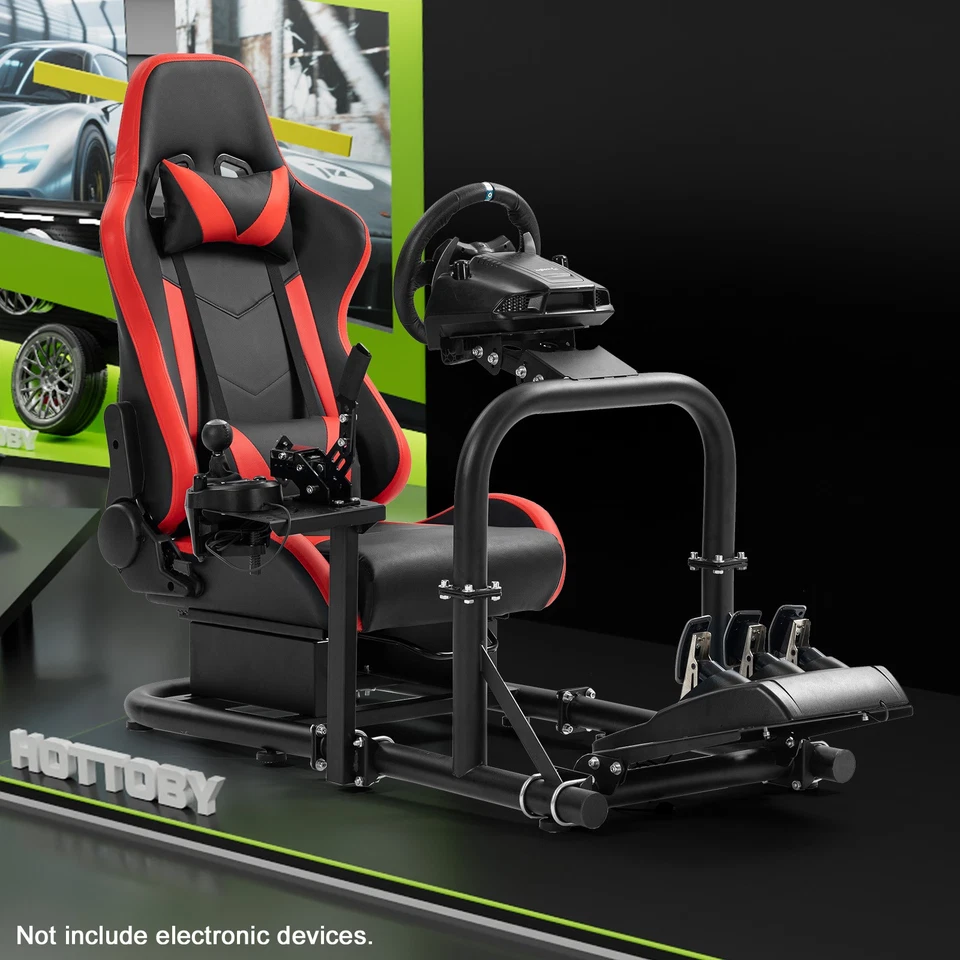 Hottoby Rennsimulator Cockpit Ständer mit Sitz Fit Logitech G29 G920 G923