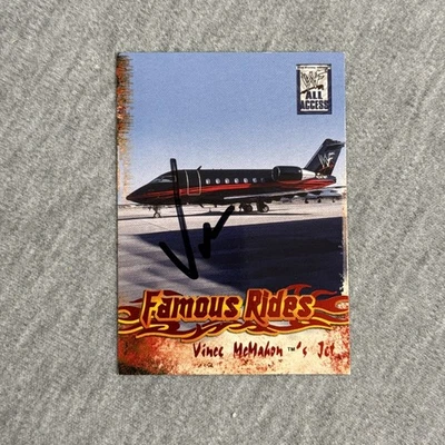 2002 Fleer WWF All Access #6 Famous Rides Vince McMahon Signed IP Auto - Image 1 of 2