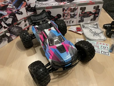 RC Arrma KRATON 6S V6 4X4 BLX Brushless 1:8 Speed RTR, Blau/Pink OVP - Bild 1 von 4