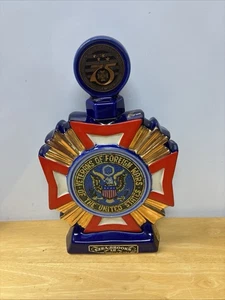 1973 Ezra Brooks Veterans of Foreign Wars  75 Years Decanter Empty - Picture 1 of 6