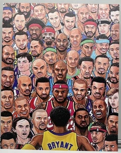 16” X 20” Kobe Bryant Los Angeles Lakers Vs. NBA Illustration / Cartoon Print - Picture 1 of 3