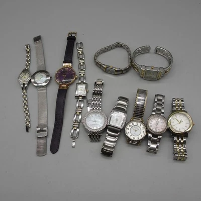 Lot of Ladies Watches Repair or Parts Seiko Anne Klein Fossil Skagen Mizrahi - Image 1 of 4