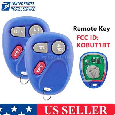 2 For 1999 2000 2001 Chevy Silverado 1500 2500 Remote Control Key Fob KOBUT1BT - Image 1 of 4