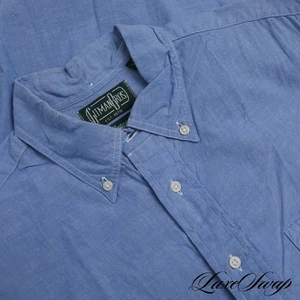 Gitman Bros. Vintage Made in USA Bright Sky Blue Jacquard Button Down Shirt M #7 - Picture 1 of 6