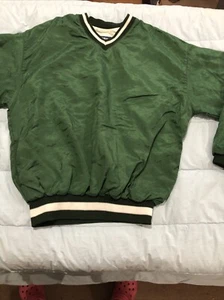 VTG Holloway Pullover Men Green Large Jacket Windbreaker 90s USA Blank - Picture 1 of 13