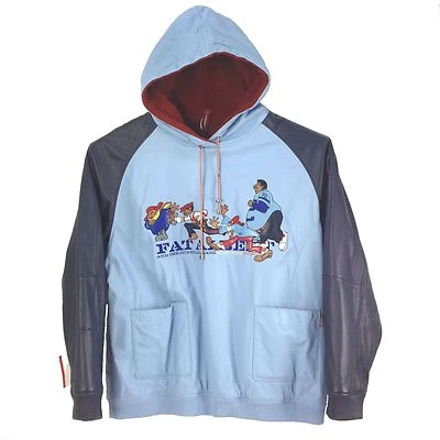 PLATINUM FUBU, Fat Albert and the Junkyard Gang, MEN'S COWHIDE LEATHER HOODIE, F - Image 1 of 4