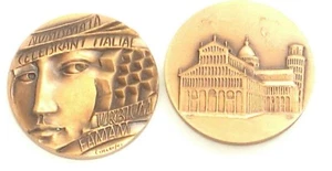 Medalla de recuerdo Pisa, Italia, hecha en Milán, Italia, estampada - Imagen 1 de 4