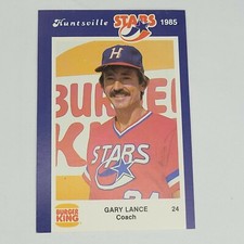 1985 Huntsville Stars Burger King Minor League #24 GARY LANCE (C)