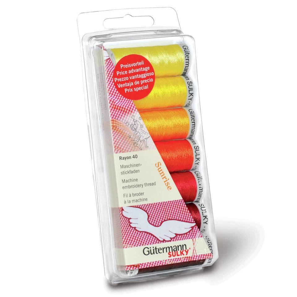 Gutermann Rayon 40 200m Sunrise Thread Set - Imagem 1 de 1