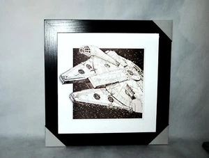 Star Wars Millennium Falcon Lenticular Wood Wall Decor - Picture 1 of 10