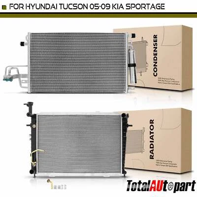 Комплект охлаждения радиатора и конденсатора переменного тока для Hyundai Tucson 2005-2009 Kia Sportage - Изображение 1 из 4