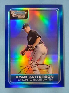 2006 Bowman Chrome BLUE REFRACTOR Ryan Patterson Blue Jays #BC165 65/150 ⚾ - Picture 1 of 2