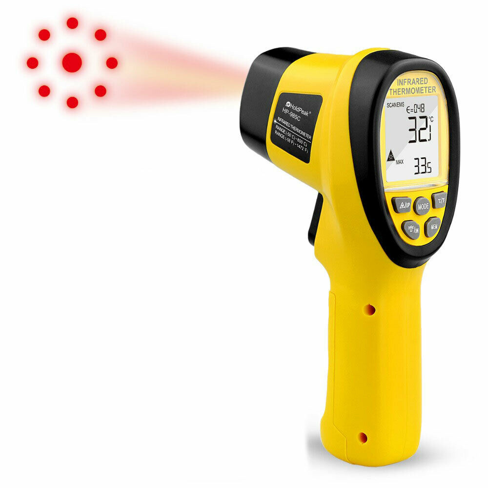 Digital Infrared Thermometer Gun -50~800℃ Double Laser IR Temperature Meter 16:1