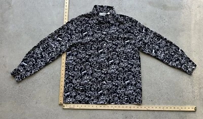 Camisa de manga larga vintage Le Caviar con diseño de boceto de dibujo de garabato talla M Foto 1 de 4