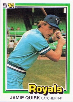 1981 Donruss #341 Jamie Quirk Kansas City Royals - Image 1 of 2