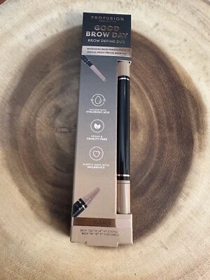 NEW Profusion Cosmetics - Good Brow Day Blonde Brow Pencil Pen Crayon Define Duo - Image 1 of 4