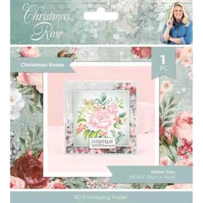 Carpeta de Grabado 3D Crafter's Companion 5.5"X5.5" - Rosa de Navidad, Nueva Foto 1 de 2