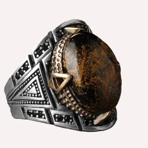 Pietersit Stein Herren Silberring, 925 Sterling Silber Herrenring - Bild 1 von 7