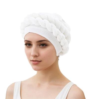 African Head Wraps for Women Braid African Turban Cap Twisted Headscarf Hat - Image 1 of 4