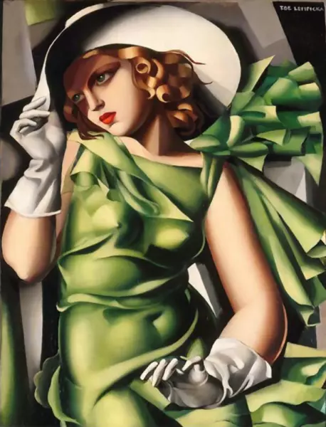 Tamara De Lempicka Young Girl With Gloves Oil Painting Canvas Print Home Art Wal
