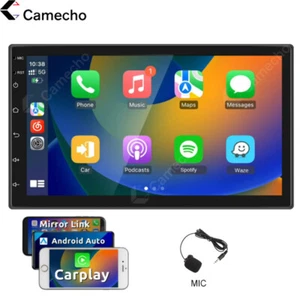 7" Double Din Car Stereo Radio Touch Screen Bluetooth Apple CarPlay Android Auto - Picture 1 of 14