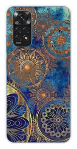 Coque en silicone imprimée compatible Xiaomi Redmi Note 11 4G Mandalla bleu - Bild 1 von 3