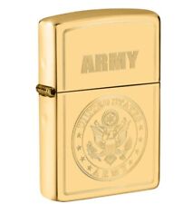 Zippo U.S. Army High Polish Brass Pocket Lighter 49314