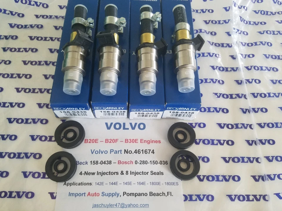 Volvo 1800E & ES - 142E, 144E, 145E Novo Conjunto de Injetor de Combustível de (4) - Volvo 461674  - Imagem 1 de 4