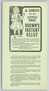 Vtg Norway Medicine Co Ink Blotter Browns Instant Relief Maine - Picture 1 of 2