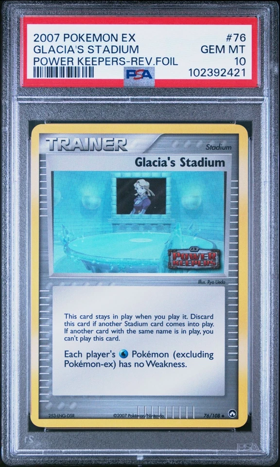 PSA 10 GLACIA'S STADIUM 76 REVERSE FOIL EX POWER KEEPERS POKEMON - Image 1 of 2