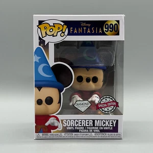 Funko Pop! Disney #990 Hechicero Mickey Diamante Exclusivo con Protector *Bóveda* - Imagen 1 de 8
