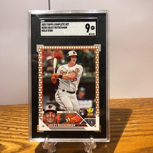 ADLEY RUTSCHMAN *2023 TOPPS COMPLETE SET *GOLD STAR PARALLEL* #250 SGC 9