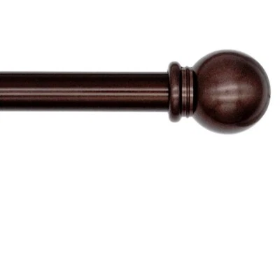 2- Mainstays Adjustable  48”-84” Bronze Ball Curtain Rod Bronze 5/8” New - Image 1 of 4