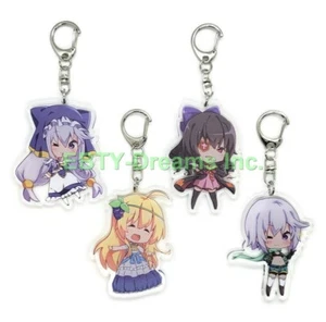 Juego de 4 llaveros de acrílico KonoSuba anime de bendición de Dios Eris, Chris, Arue, Iris - Imagen 1 de 2