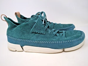 Zapatos Clarks Originals Trigenic para hombre 10,5 M verde azulado nobuck gamuza #13285 - Imagen 1 de 8