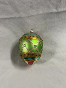 Christmas Blown Glass Ornaments Egg Shaped Bulb - Bild 1 von 4