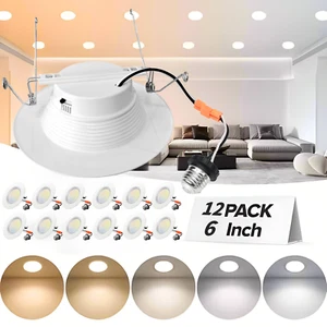 6 Inch LED Recessed Lighting Retrofit with Night Light, 2700K-5000K Selectable - Picture 1 of 36