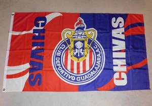 Bandera de Chivas de Guadalajara con ojales Bandera 3” X 5” fútbol - Imagen 1 de 8