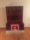 Photo Sonic light up fireplace Record Player Stereo cassette Liquor Cabinet