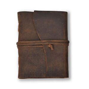 Handmade Leather Journal – UNLined 7" x 5" Diary, Travel Notebook With 240 Page.