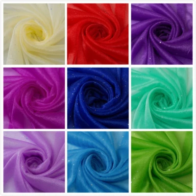 Sequins Tulle Mesh Fabric Gauze Background Cloth for Wedding Decor Costume Trims - Image 1 of 4