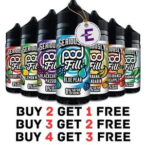 Seriously Doozy Podfill Shortfill Vape Juice 50/50 100ml eliquid 0mg No Nicotine - Picture 1 of 13