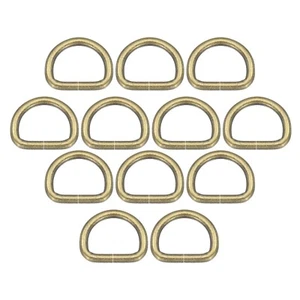 30 Pcs Metal D Rings 3/4" ID 3.8mm Thickness Opening for Bags, Bronze - Picture 1 of 5