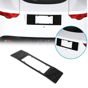 Black Alloy Car Tail License Plate Filler Holder Bracket For Jaguar F-TYPE 13-24 - Picture 1 of 12